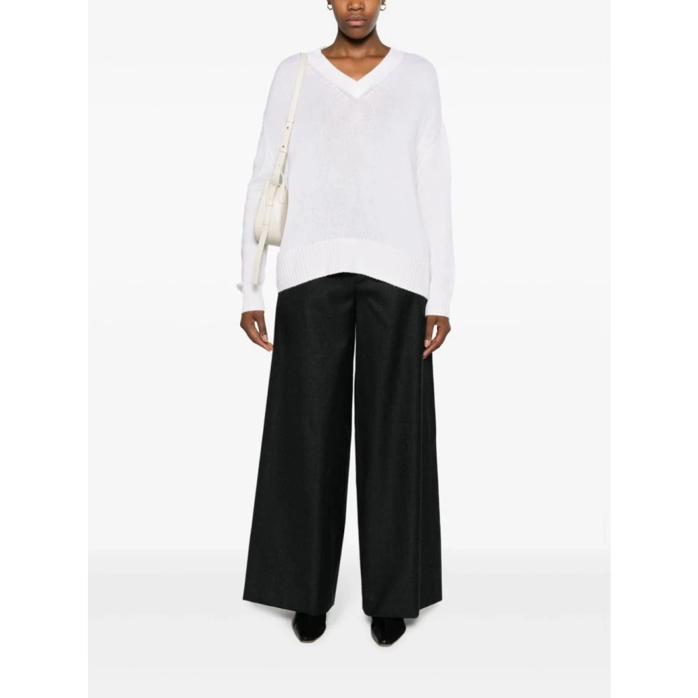 allude Platgebreide Trui White Dames