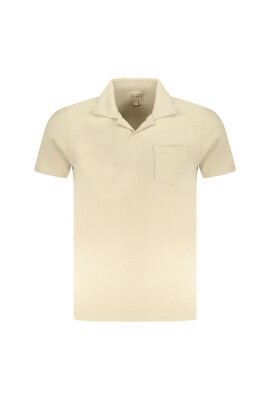 t-shirt-homme-beige-en-coton-col-v