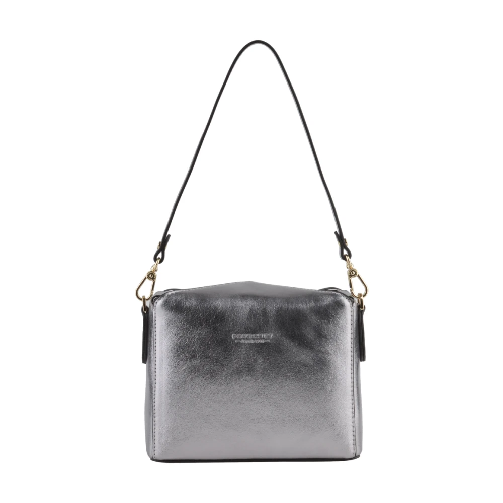 Pourchet Paris Metall Crossbody Väska Gray, Dam