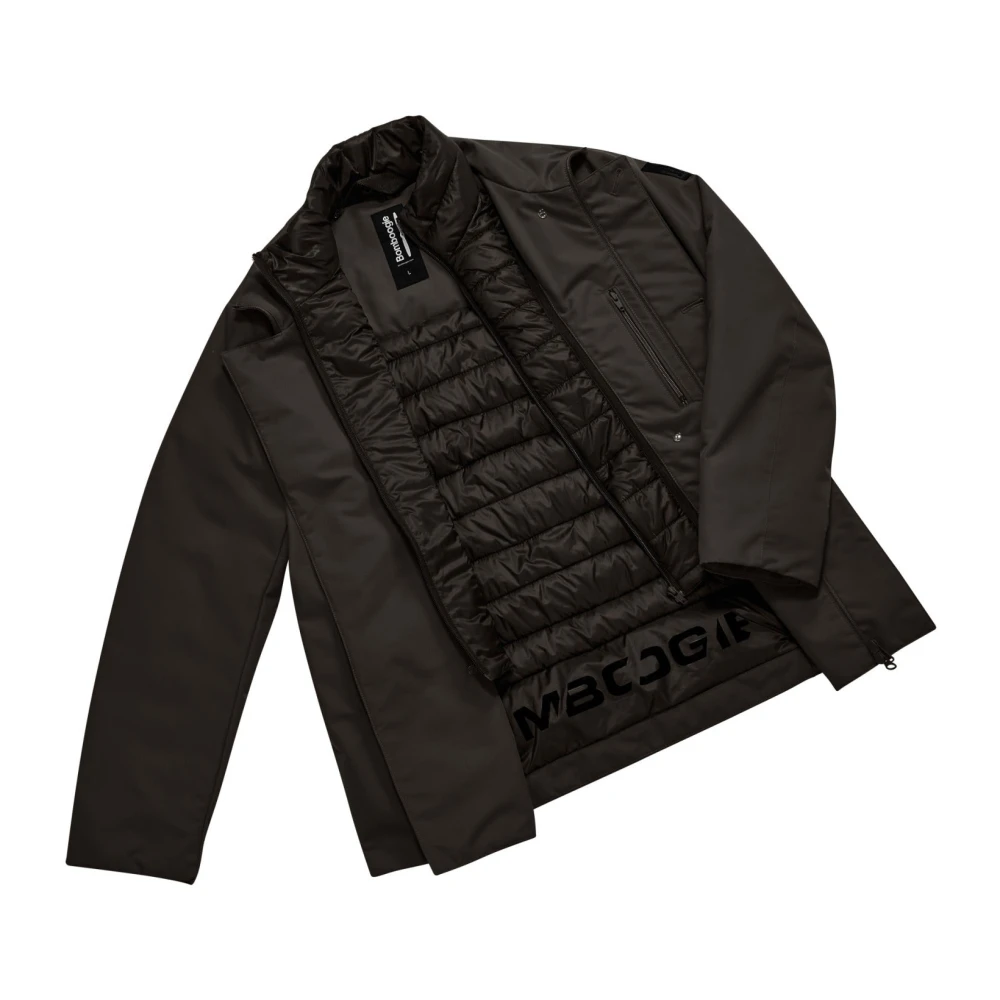 BomBoogie Double-breasted jas met afneembaar gewatteerd interieur Brown Heren