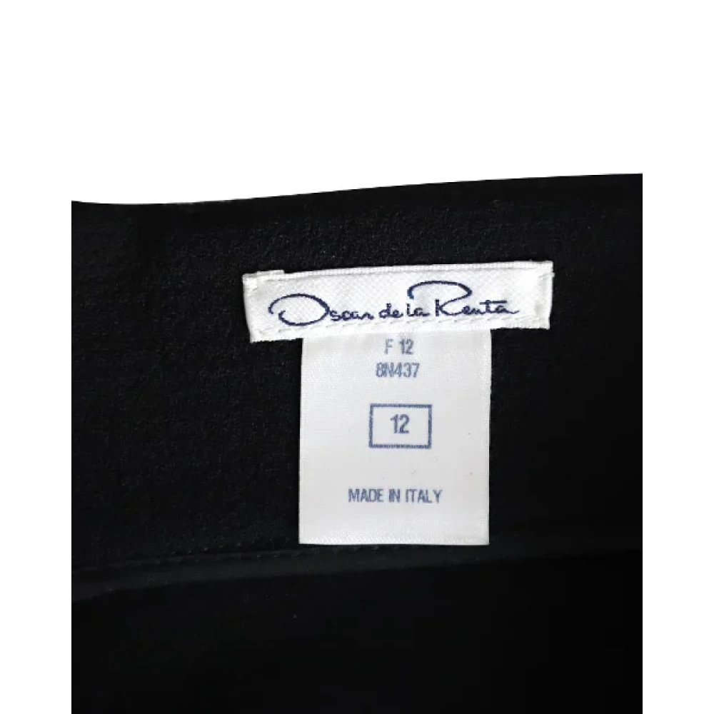 Oscar De La Renta Pre-owned Wool bottoms Black Dames