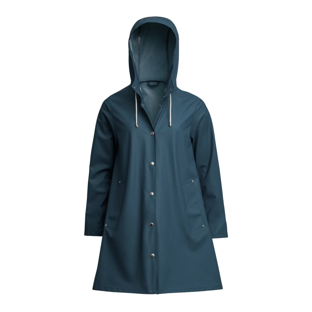 Stutterheim A-lijn Waterdichte Regenjas voor Vrouwen Blue Dames