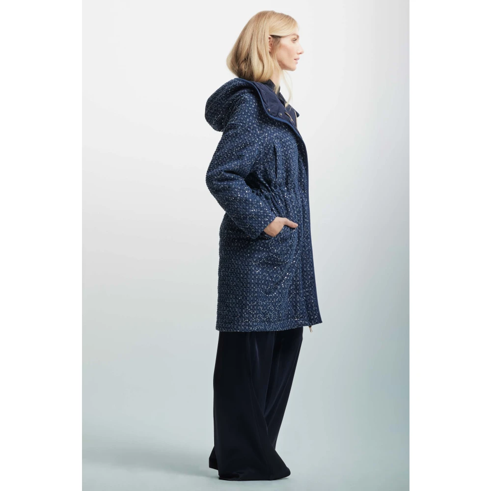 Kocca Dubbelzijdige Jack met Trekkoord Blue Dames