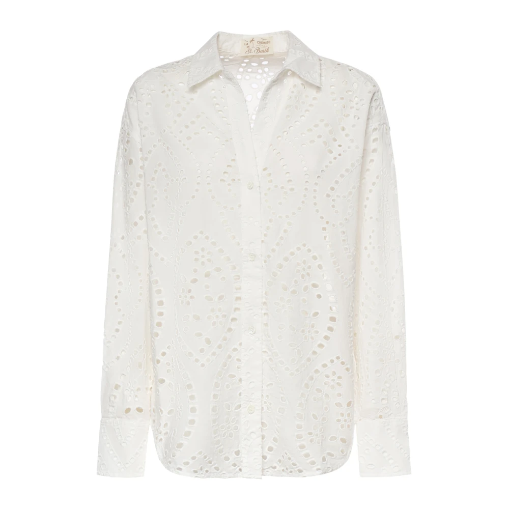 Mc2 Saint Barth White Cristal Shirt - Female - Shirts - M - Blouses & Shirts