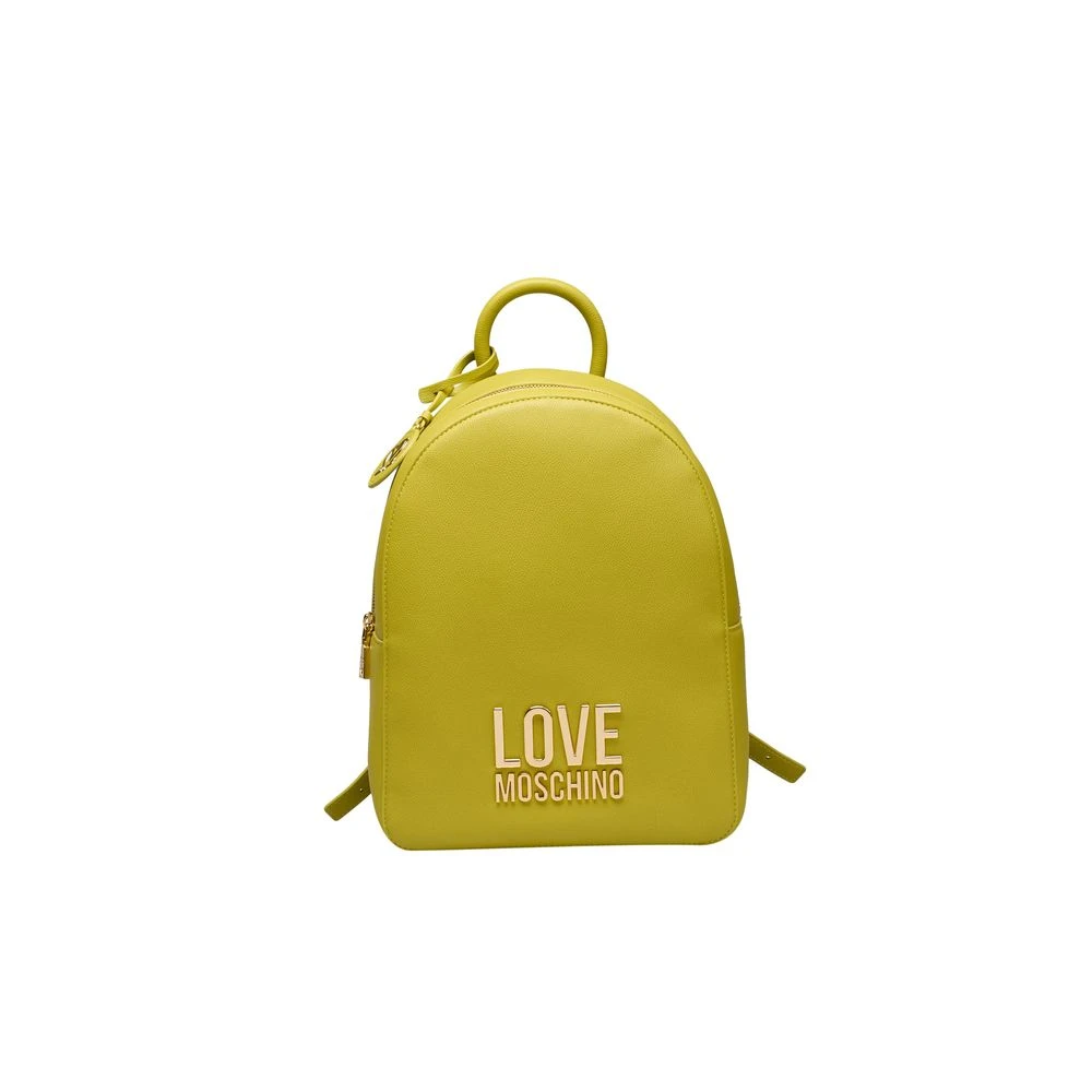 Love Moschino Stijlvolle Rugzak met Verstelbare Banden Yellow Dames
