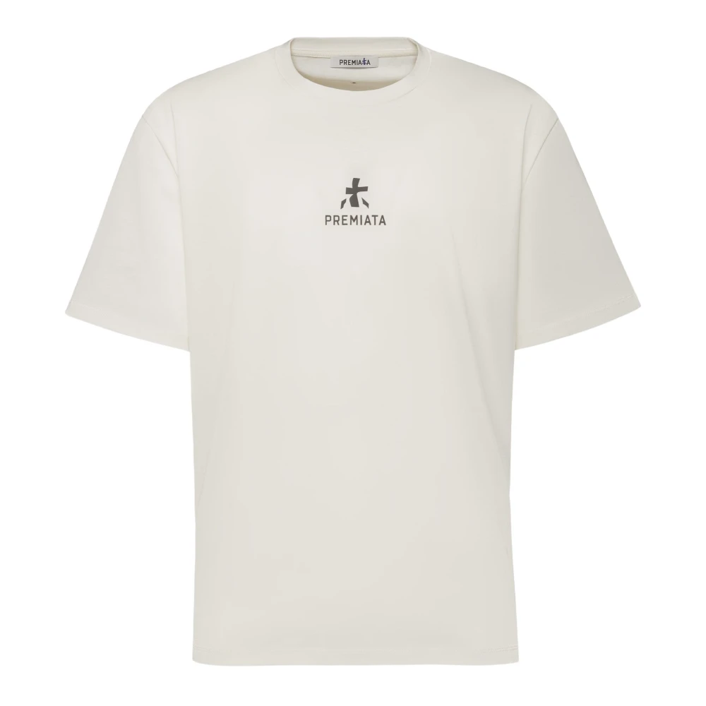 Premiata White T-Shirts, Female, Xs, Cotton T-Shirt With Bonded Details