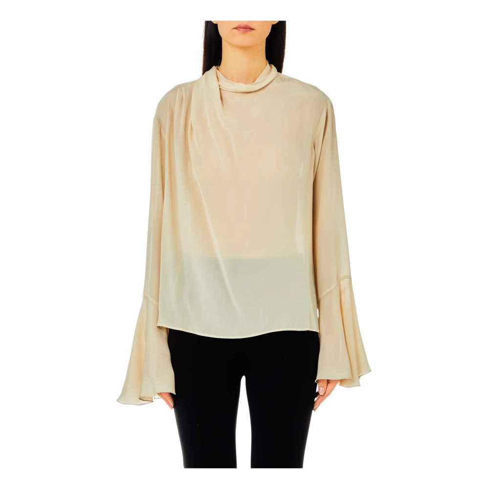 Liu Jo Gedrapeerde Tuniek Blouse Beige Dames