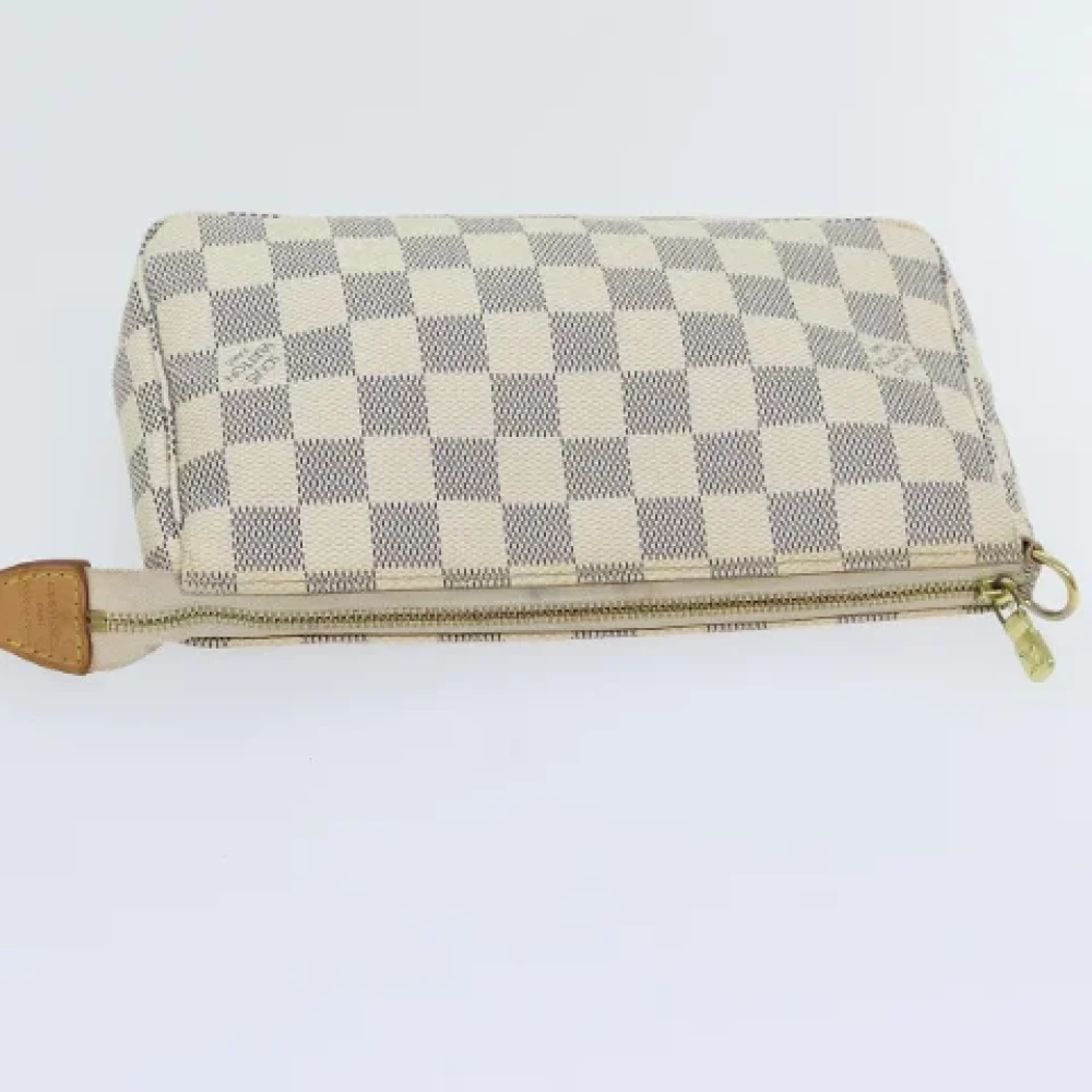 Louis Vuitton Vintage Pre-owned Canvas clutches Beige Dames
