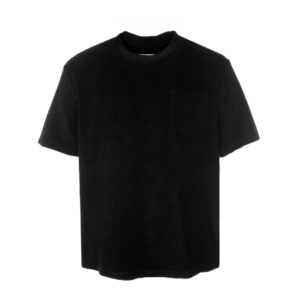 OAS Geborduurde Zak Terry T-Shirt Black Heren