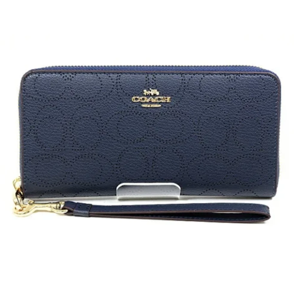 Coach Pre-owned Leather wallets Blue Dames