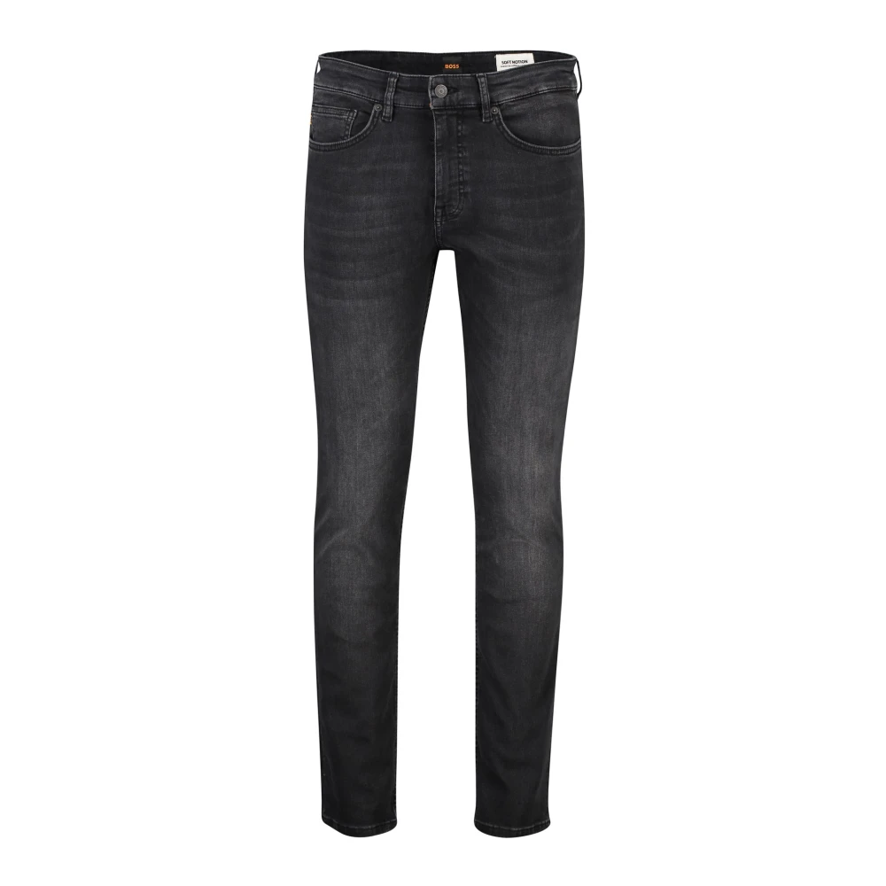 Hugo Boss Zwarte 5-pocket jeans Black Heren