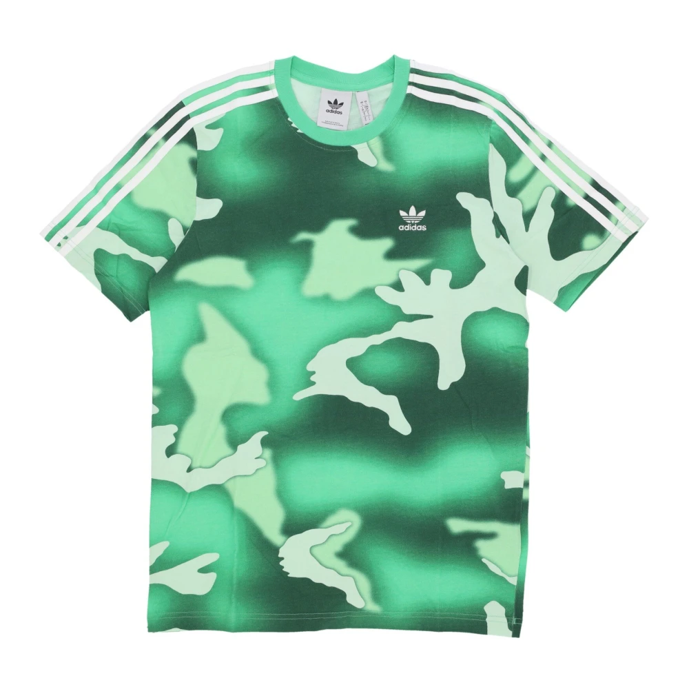 Adidas Camo Grafische All Over Print Tee Green Heren