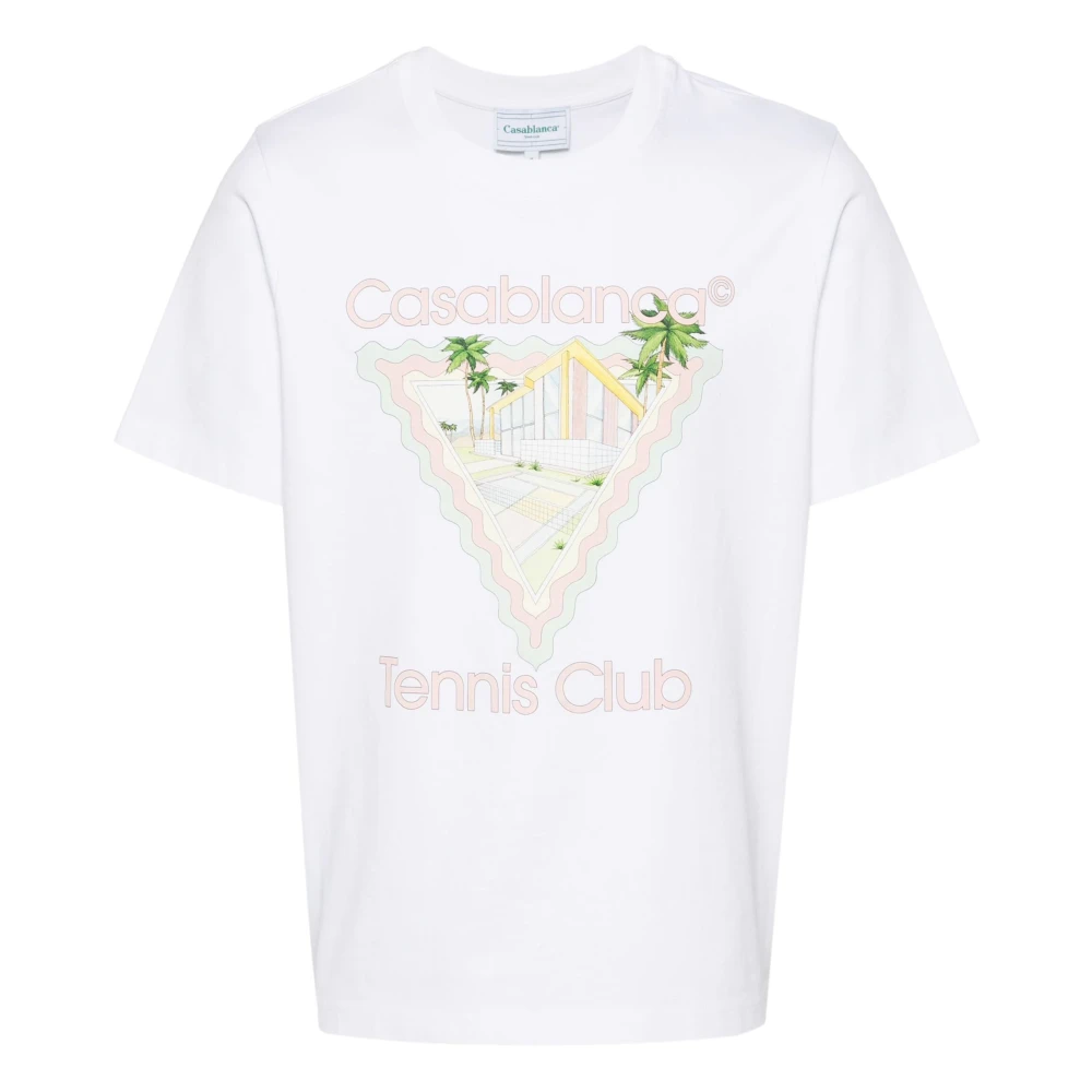 Casablanca Vita T-shirts och Polos med Tryck White, Herr