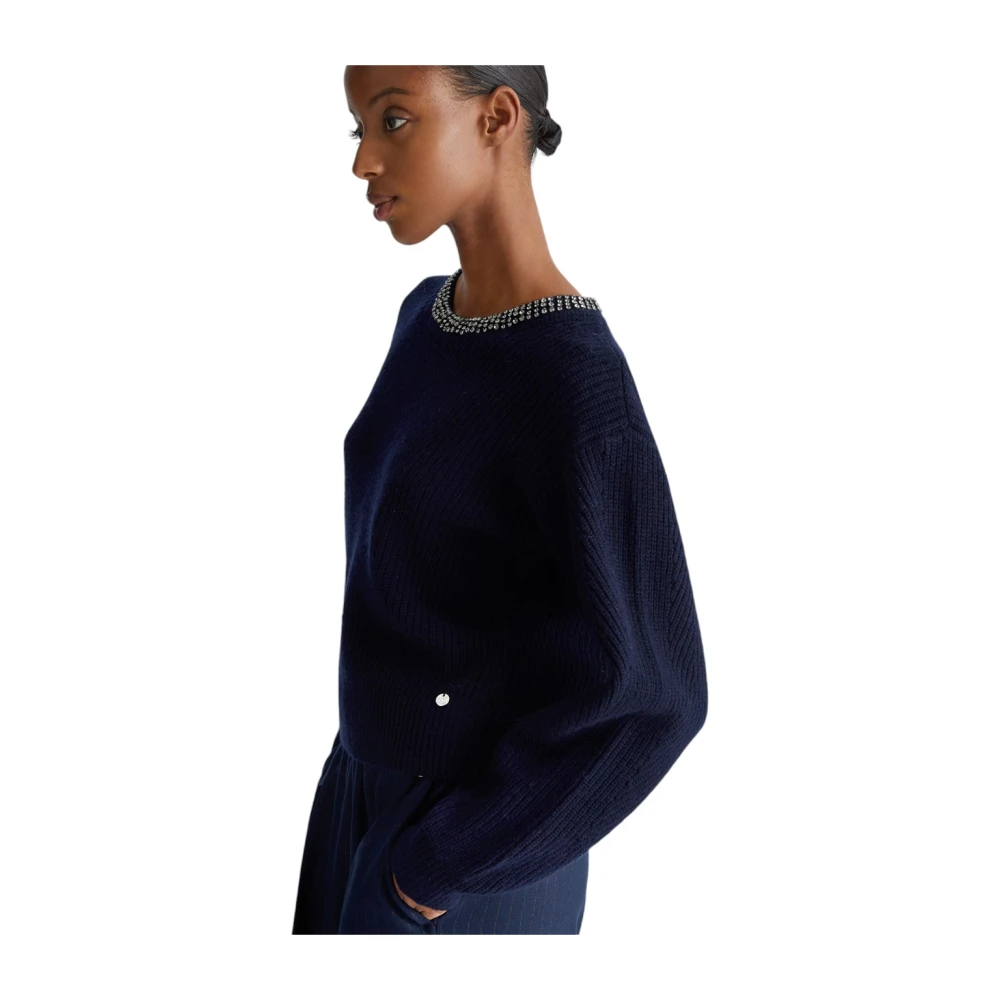 Liu Jo Stijlvolle Gebreide Top Blue Dames