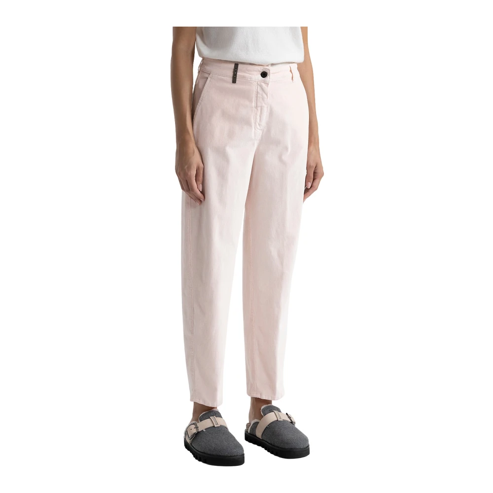 PESERICO Needlecord wortelbroek Pink Dames