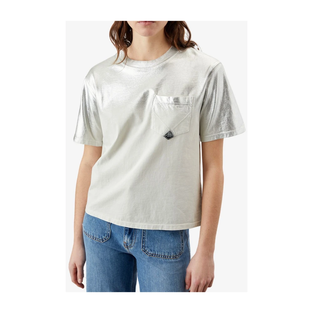 Roy Roger's Degradé Motif Crew-Neck T-Shirt Gray Dames