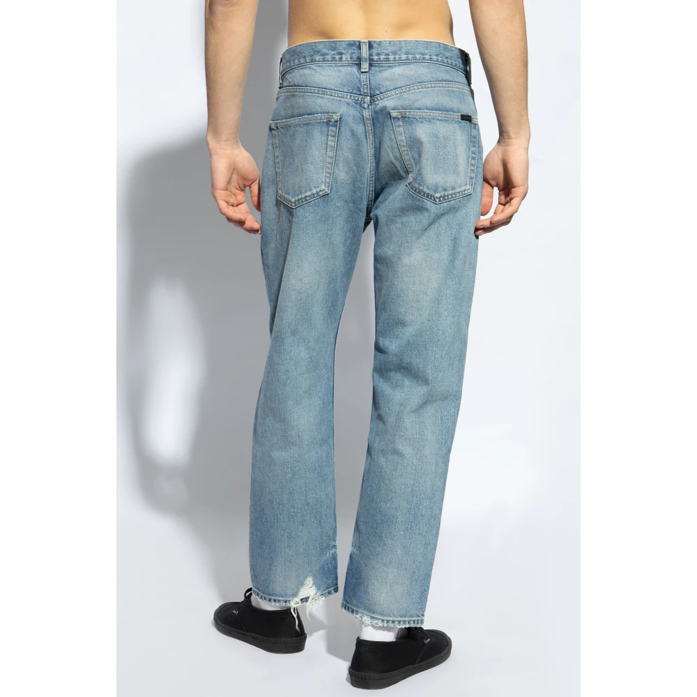 Saint Laurent Versleten jeans Blue Heren