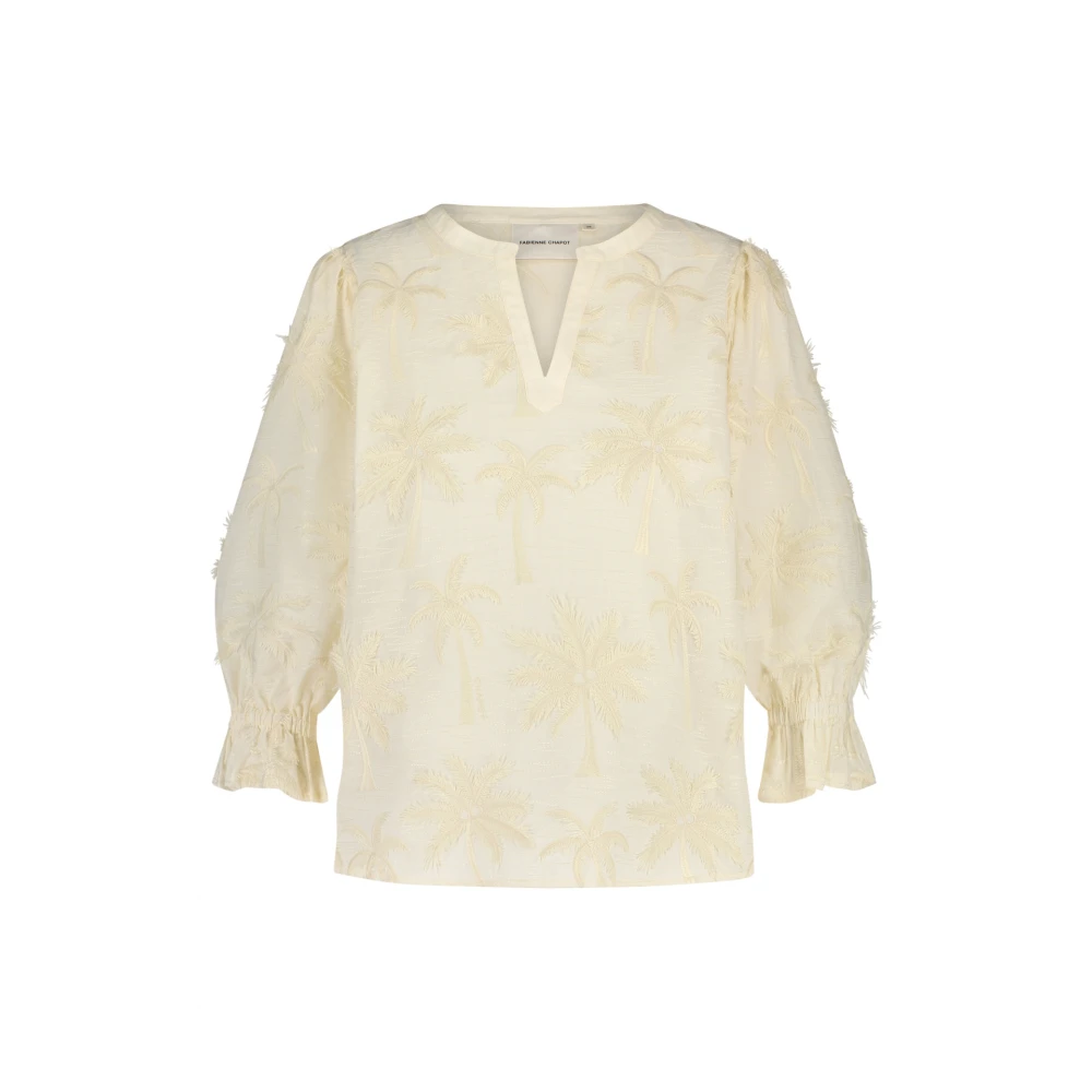 Fabienne Chapot Crème Wit Geborduurde Top Beige Dames
