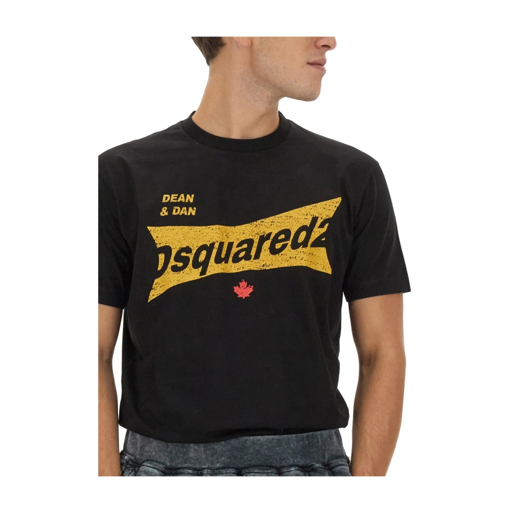 Dsquared2 Cool Fit Logo Print T-Shirt Black Heren