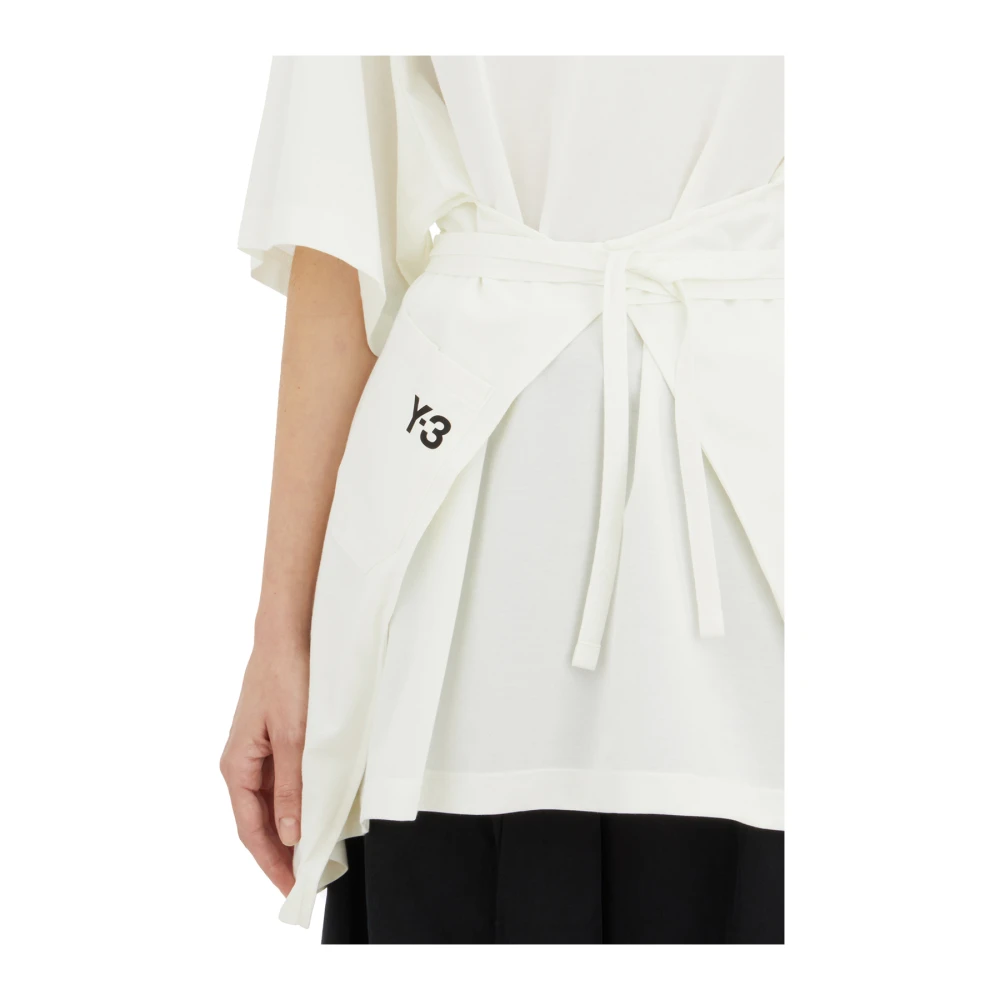 Y-3 Kimono Stijl T-Shirt White Dames