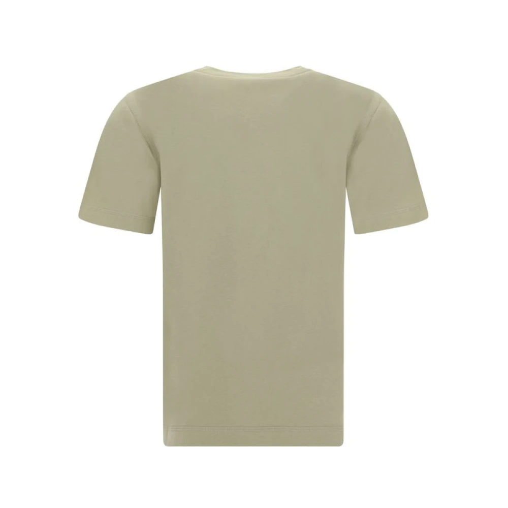Burberry Katoenen T-shirt met Logodetail Beige Dames