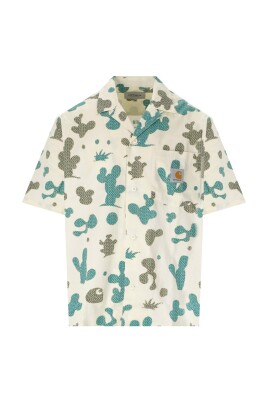 chemise-en-coton-imprime-cactus-creme