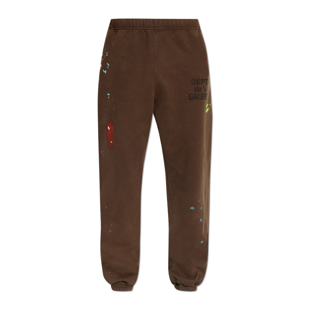 Gallery Dept. Men's Brown Sweatpants, L, Joggers With Print