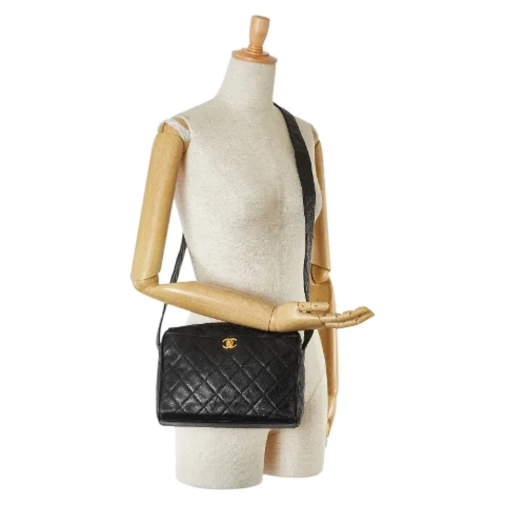 Chanel Vintage Pre-owned Leather crossbody-bags Black Dames