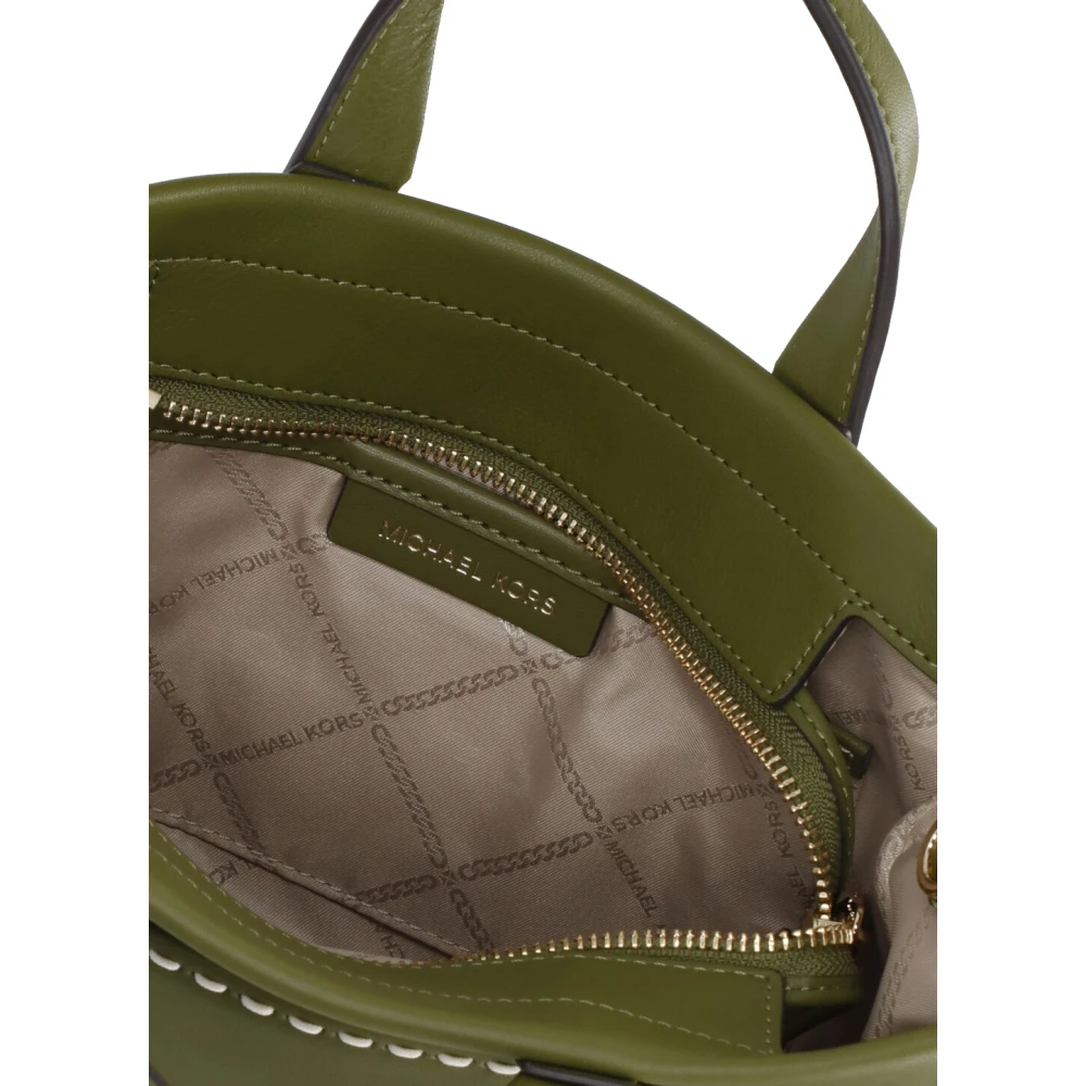 Michael Kors Groene Leren Handtas met Afneembare Band Green Dames