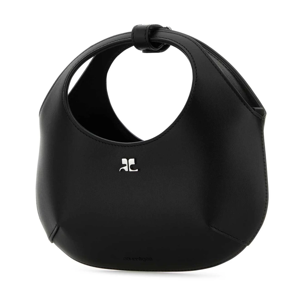 Courrèges Stijlvolle Zwarte Leren Mini Handtas Black Dames