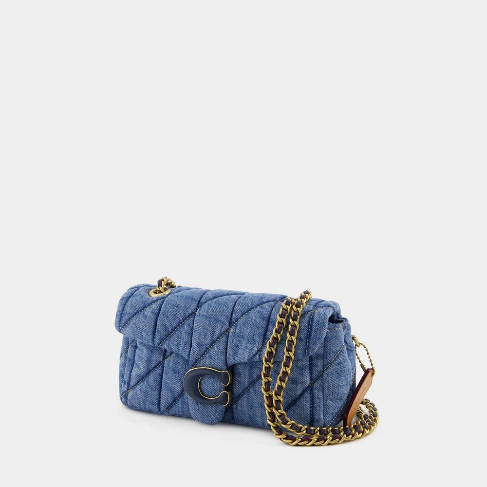 Coach Blauwe Canvas Schoudertas met Klep Blue Dames