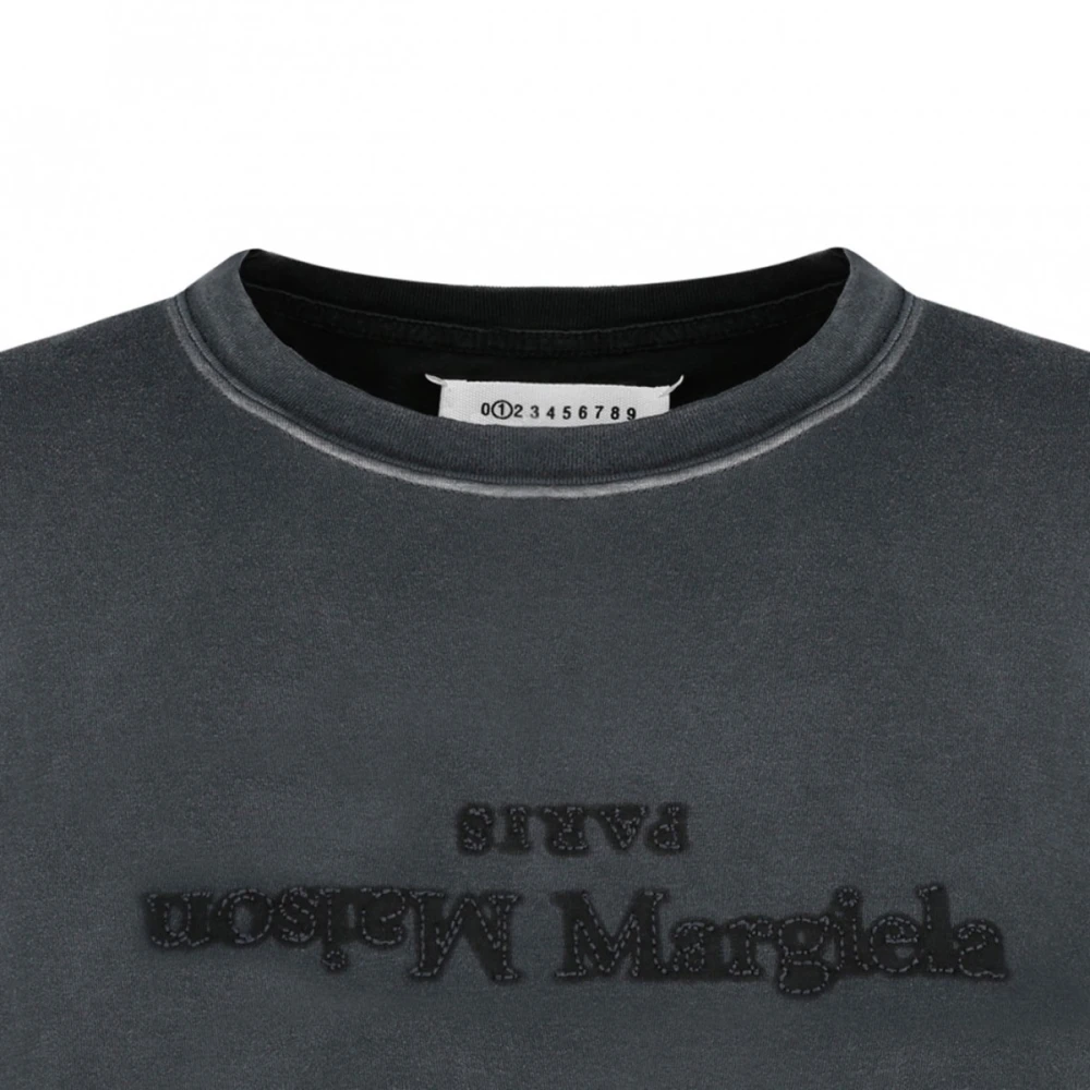 Maison Margiela Zwart Logo T-Shirt Black Dames