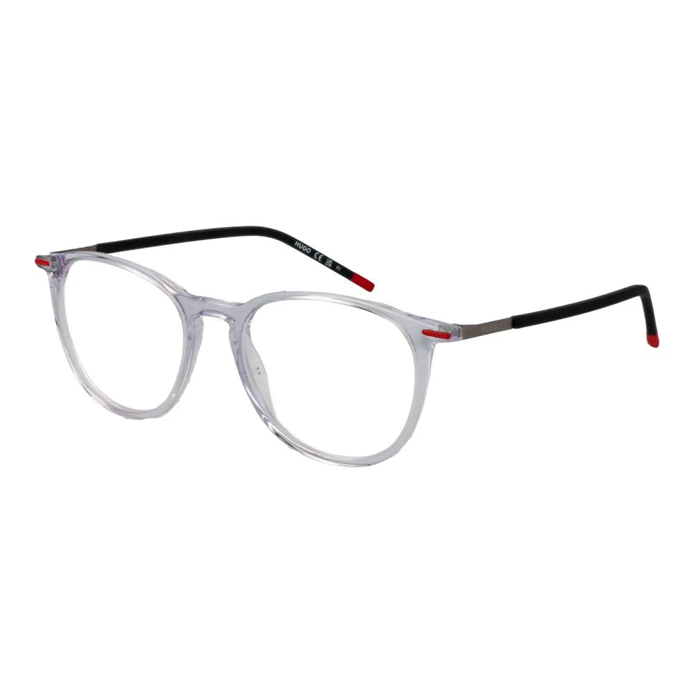 Hugo Men's Gray Transparent Optical Frames Acetate - Glasses - One Size- Accessories