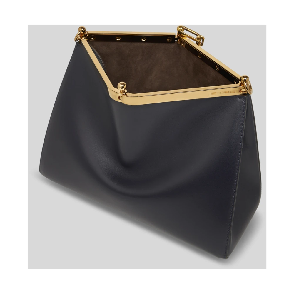 ETRO Blauwe Leren Schoudertas Blue Dames