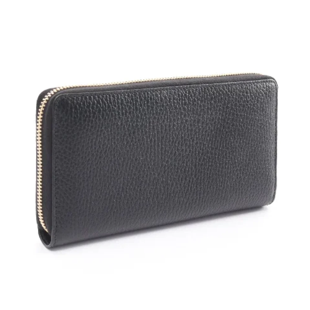Gucci Vintage Pre-owned Leather wallets Black Dames