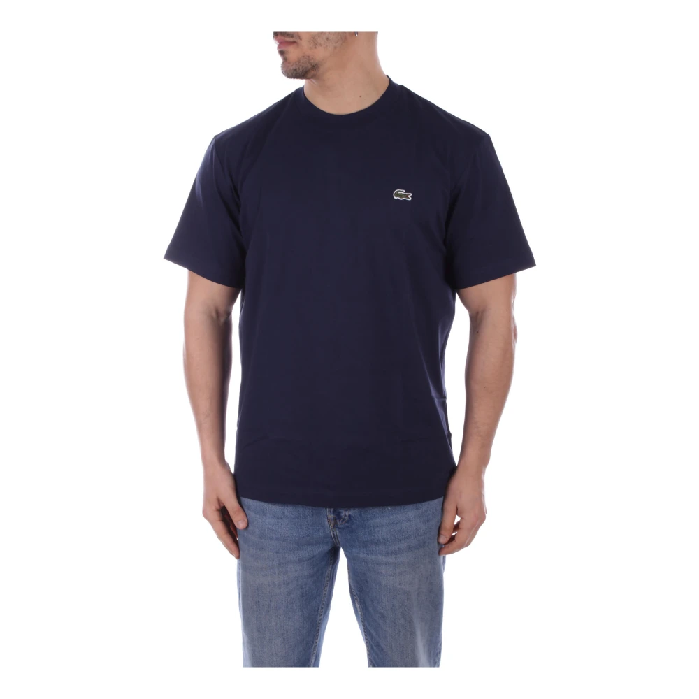 Lacoste Klassiek Katoenen Jersey T-Shirt (Navy Blauw) Blue Heren