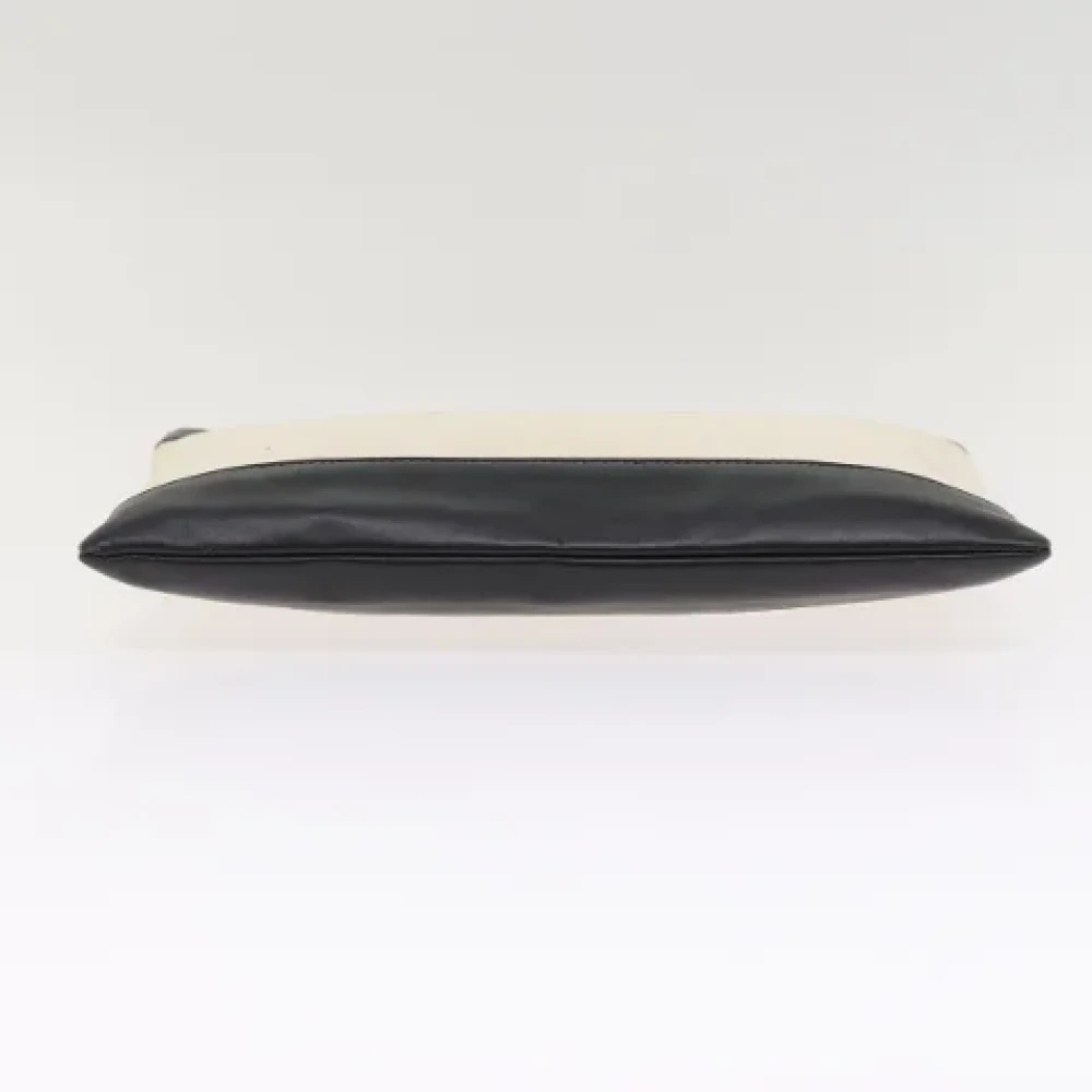 Balenciaga Vintage Pre-owned Canvas clutches Beige Dames