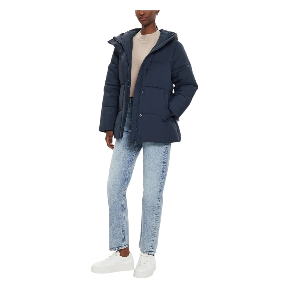 Calvin Klein Jeans Blauwe Coltrui Hoodie met Zakken Blue Dames
