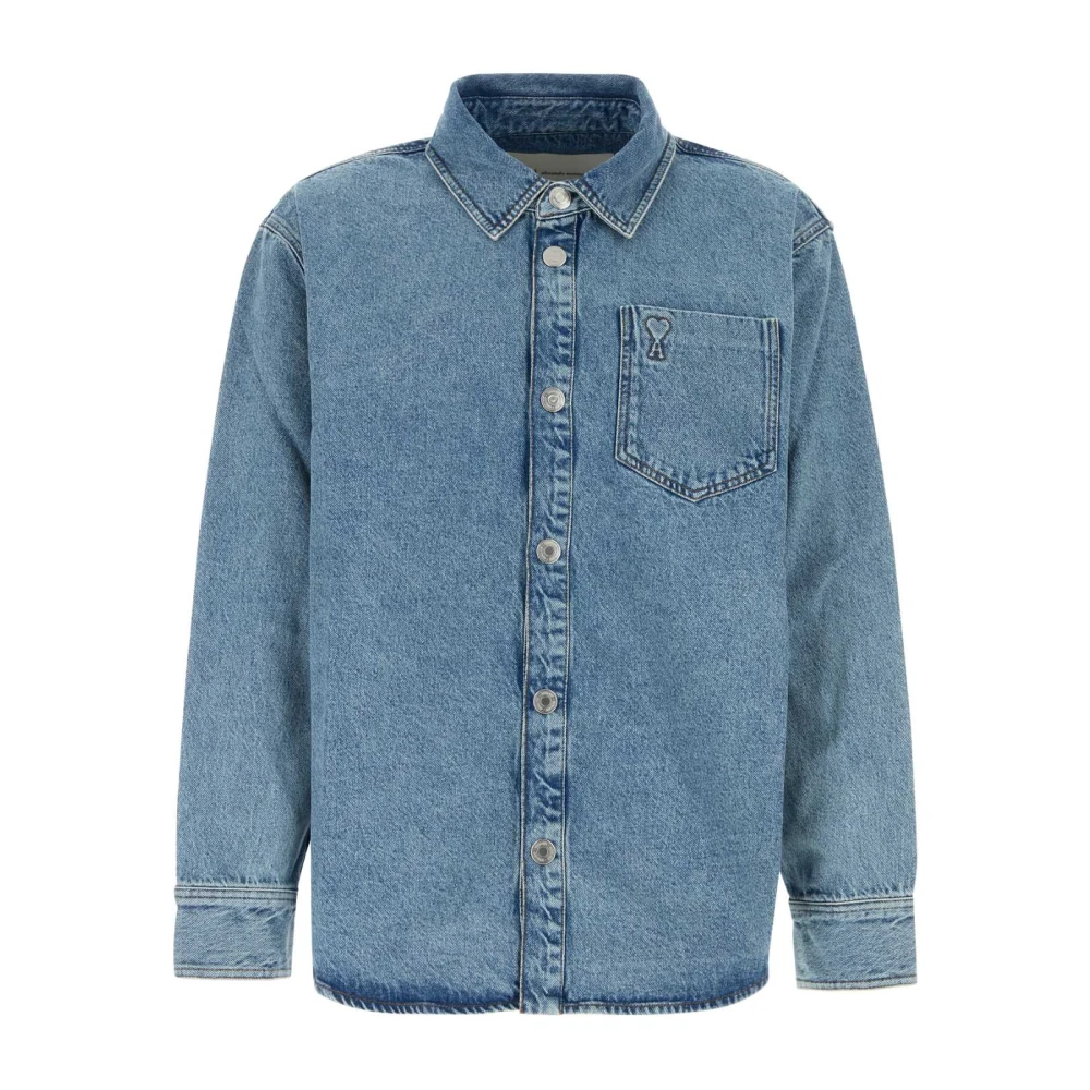Ami Paris Uomo Blu Magliette, M, New,