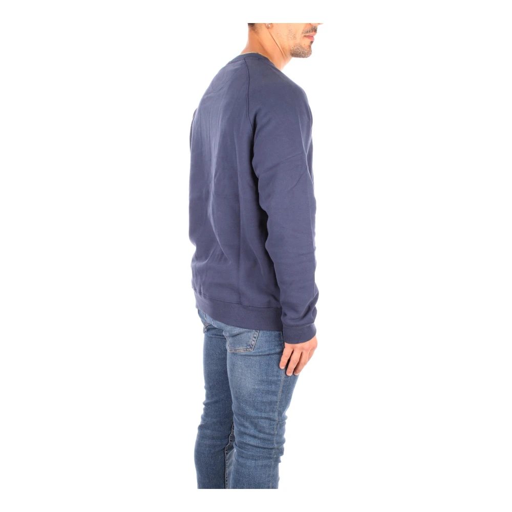 Barbour Blauwe Sweaters met Logo voorop Blue Heren