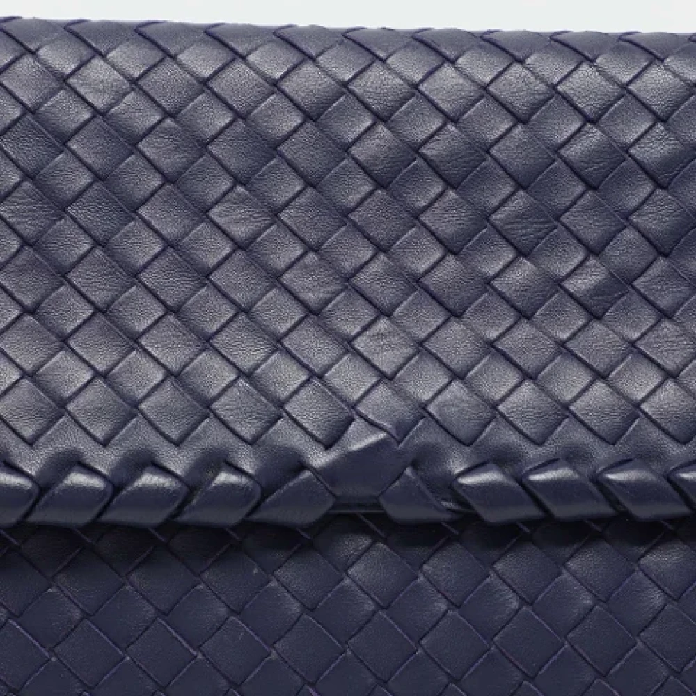 Bottega Veneta Vintage Pre-owned Leather shoulder-bags Blue Dames