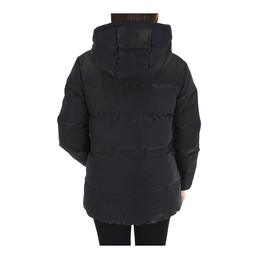 Jott Winterjas met capuchon Zwarte dons Black Dames