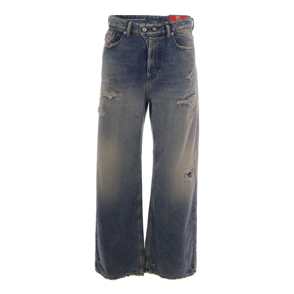 Diesel Kvinno Blå Jeans Dam, W26, Bomull, Raka Jeans
