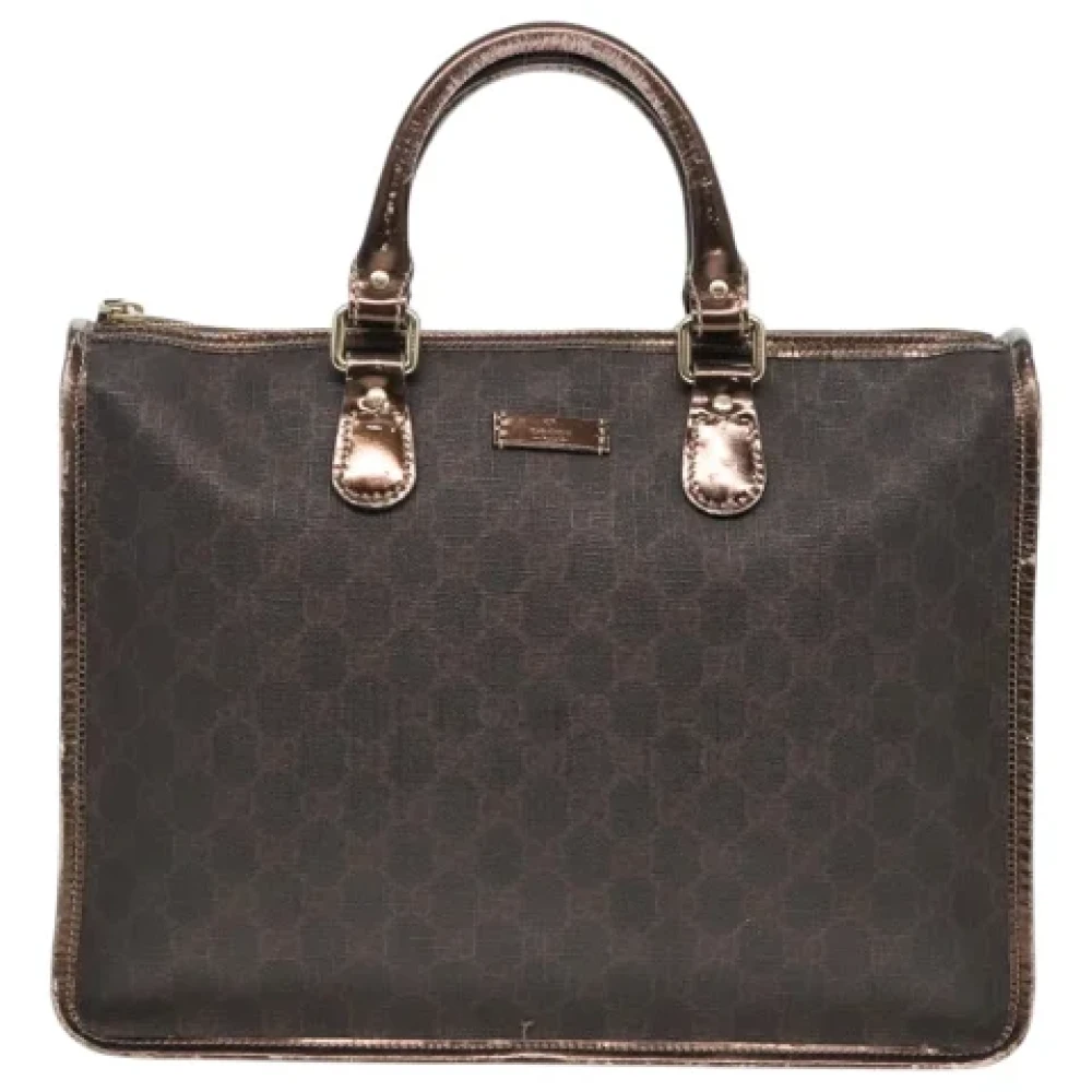 Gucci Vintage Pre-owned Canvas handbags Brown Dames