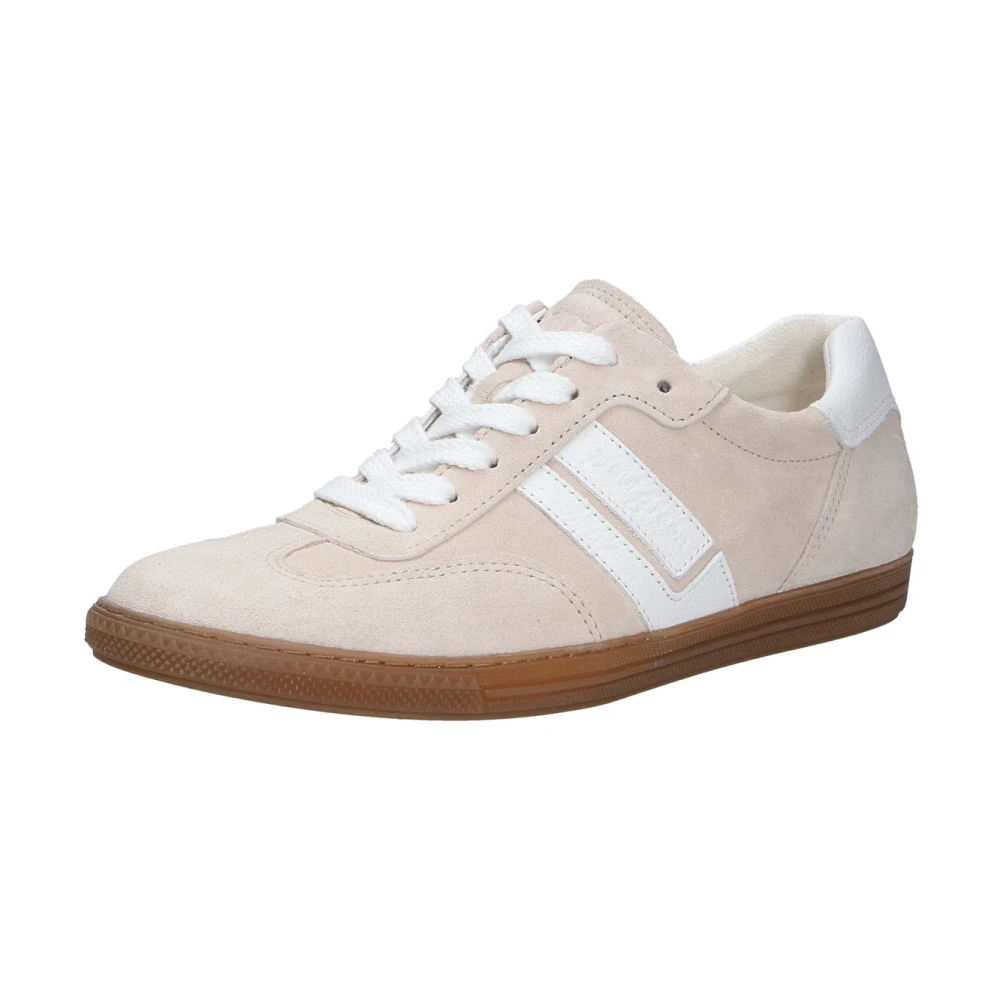 Paul Velours Vetersneaker voor Dames Dames Schoenen Beige