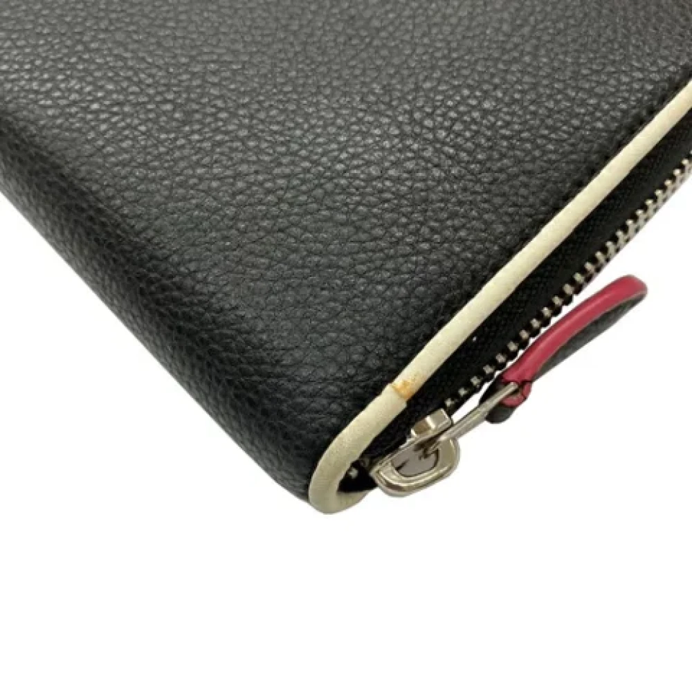 Coach Pre-owned Leather wallets Black Dames