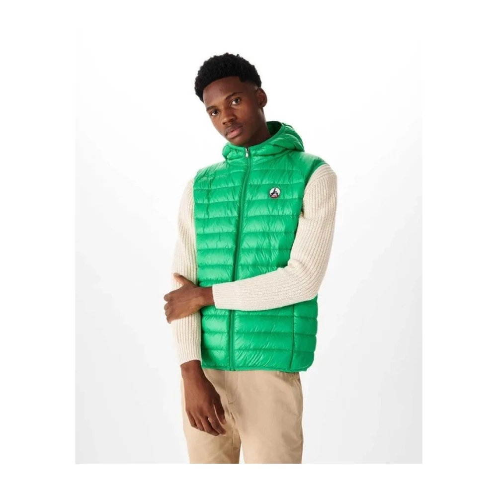 Jott Mouwloze gewatteerde jas met capuchon Groen Green Heren