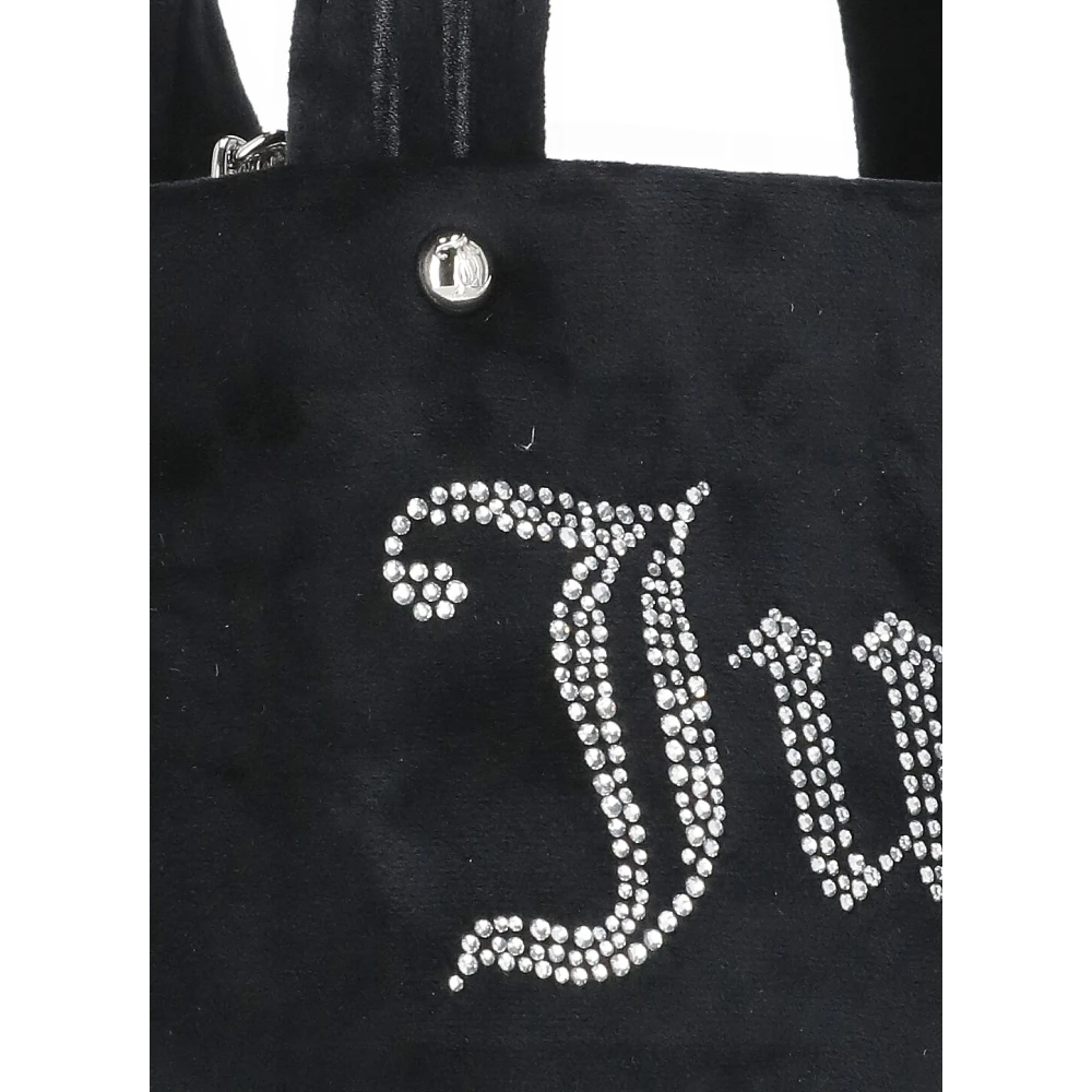 Juicy Couture Zwarte Velvet Winkel Tas met Bijpassende Clutch Black Dames