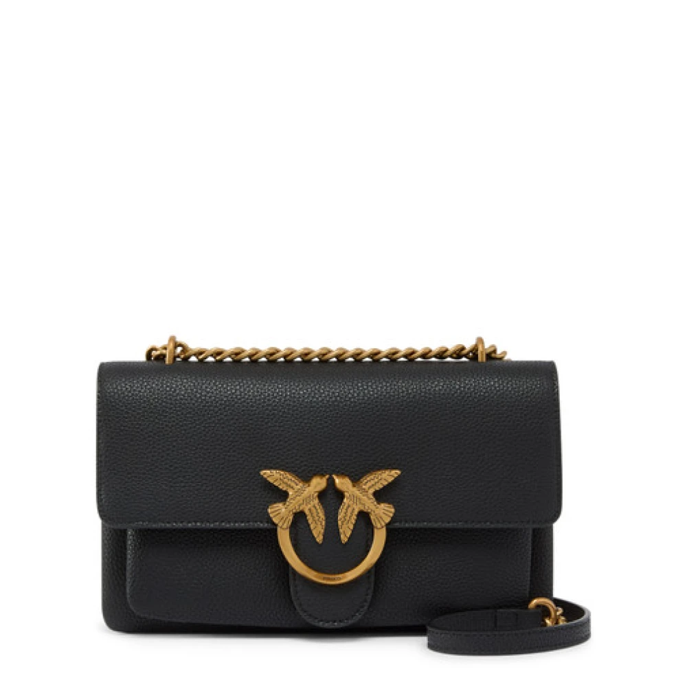 Pinko Zachte Mini Pelle Love One Black Dames