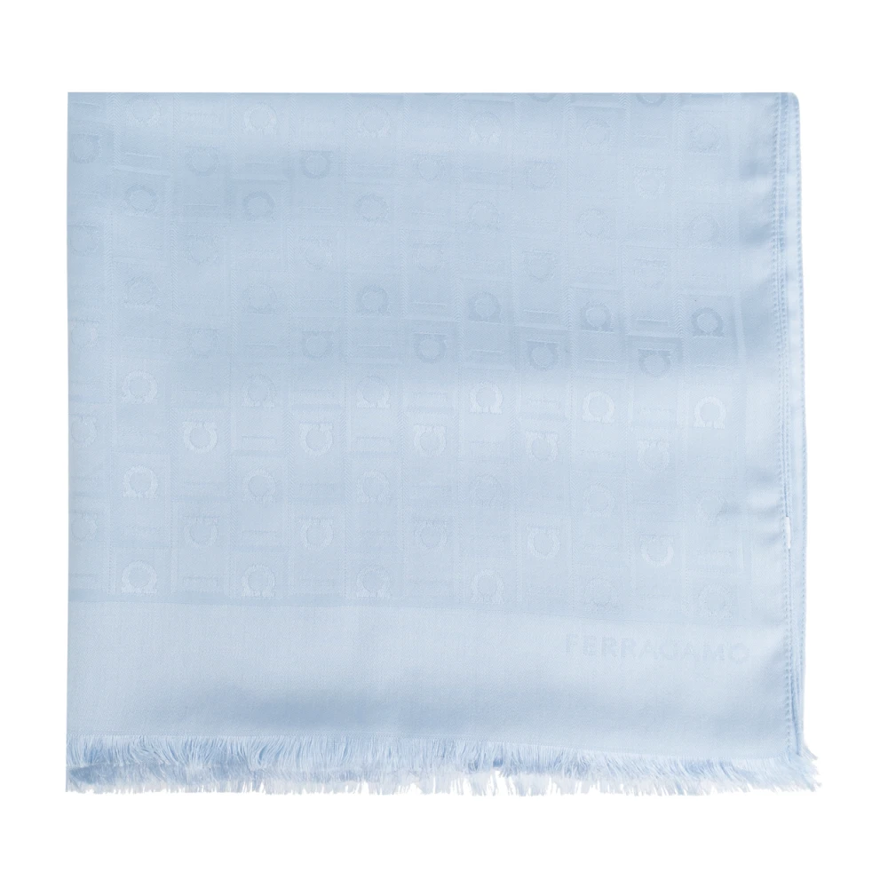 Salvatore Ferragamo Monogram Sjaal Blue Dames